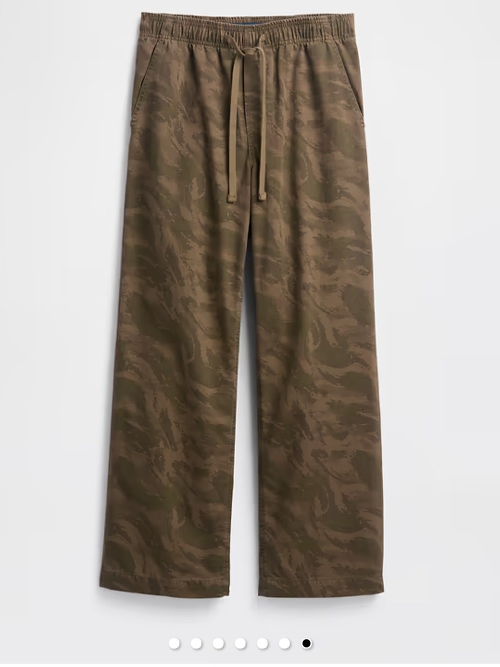 GAP Factory Camo Drawstring High Rise Pants